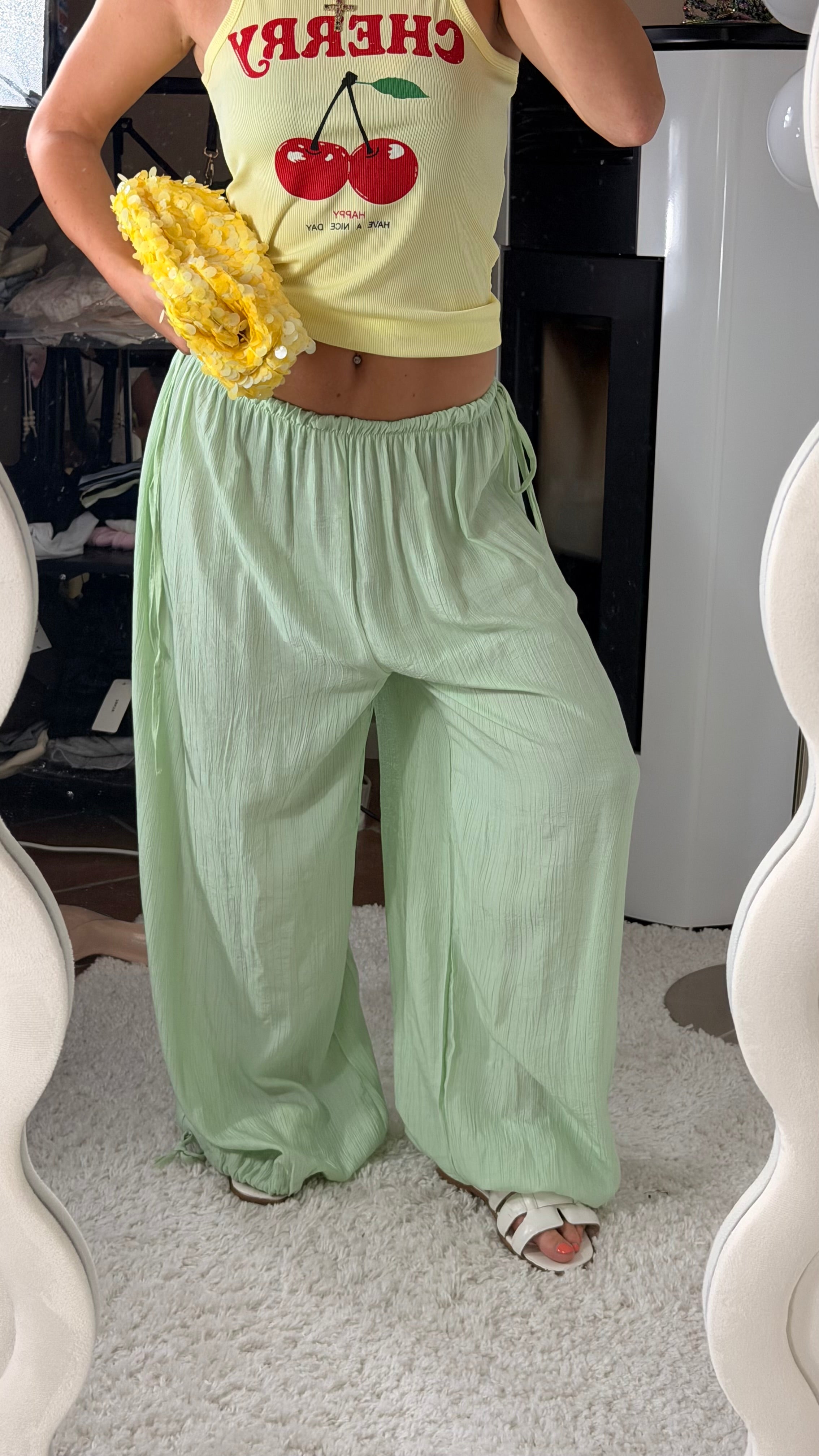 Pantalone in Lino con laccetti