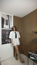 T-Shirt Maxi Spall White
