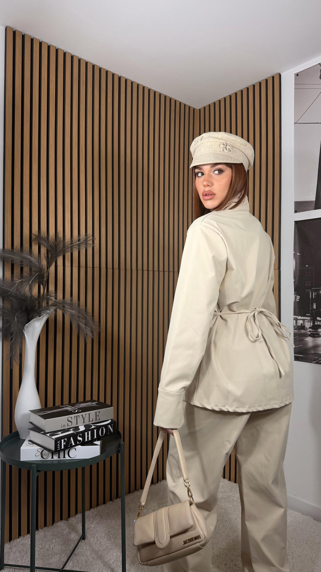 COORD STRUCTURED BEIGE