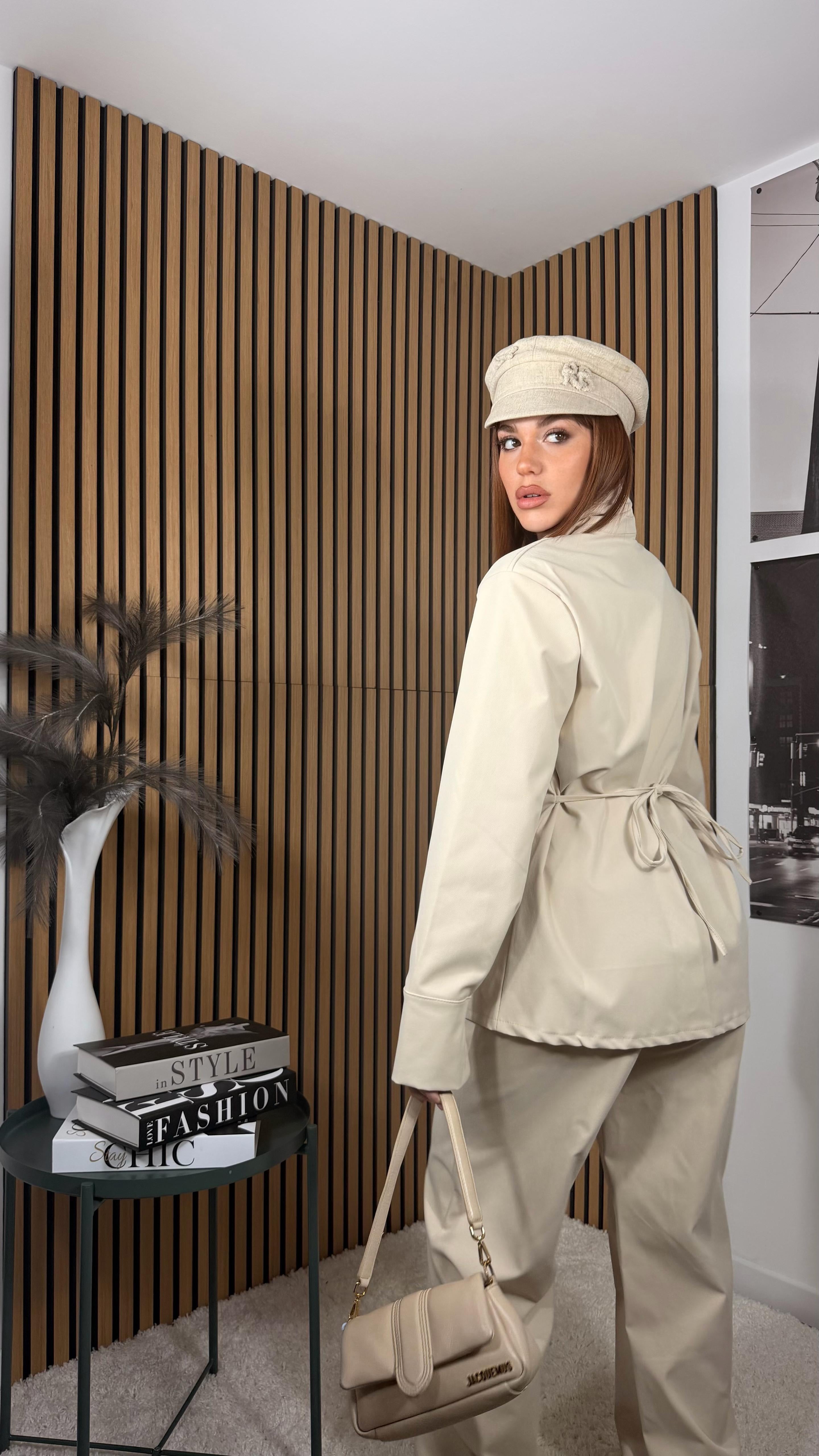 COORD STRUCTURED BEIGE