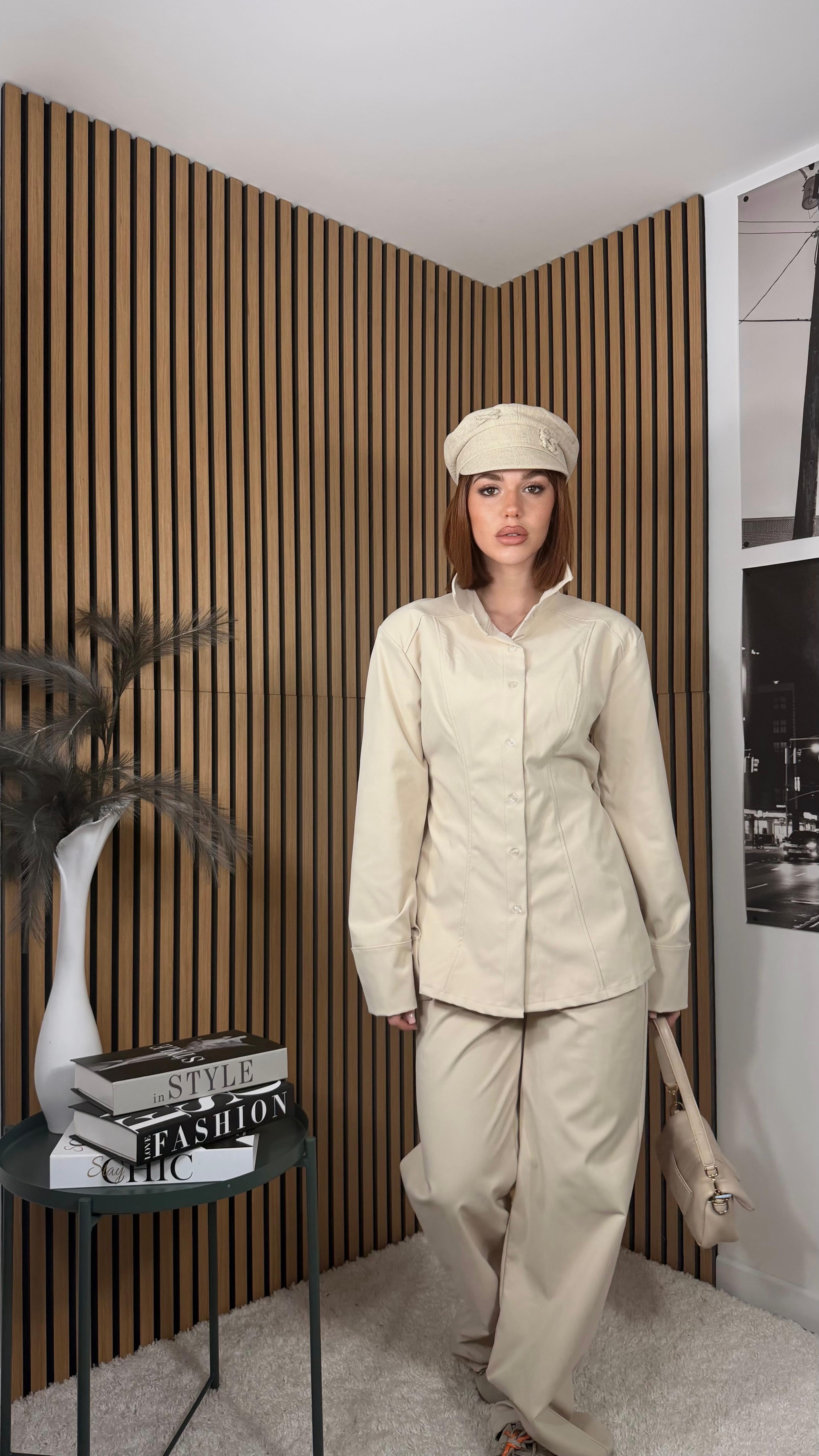 COORD STRUCTURED BEIGE