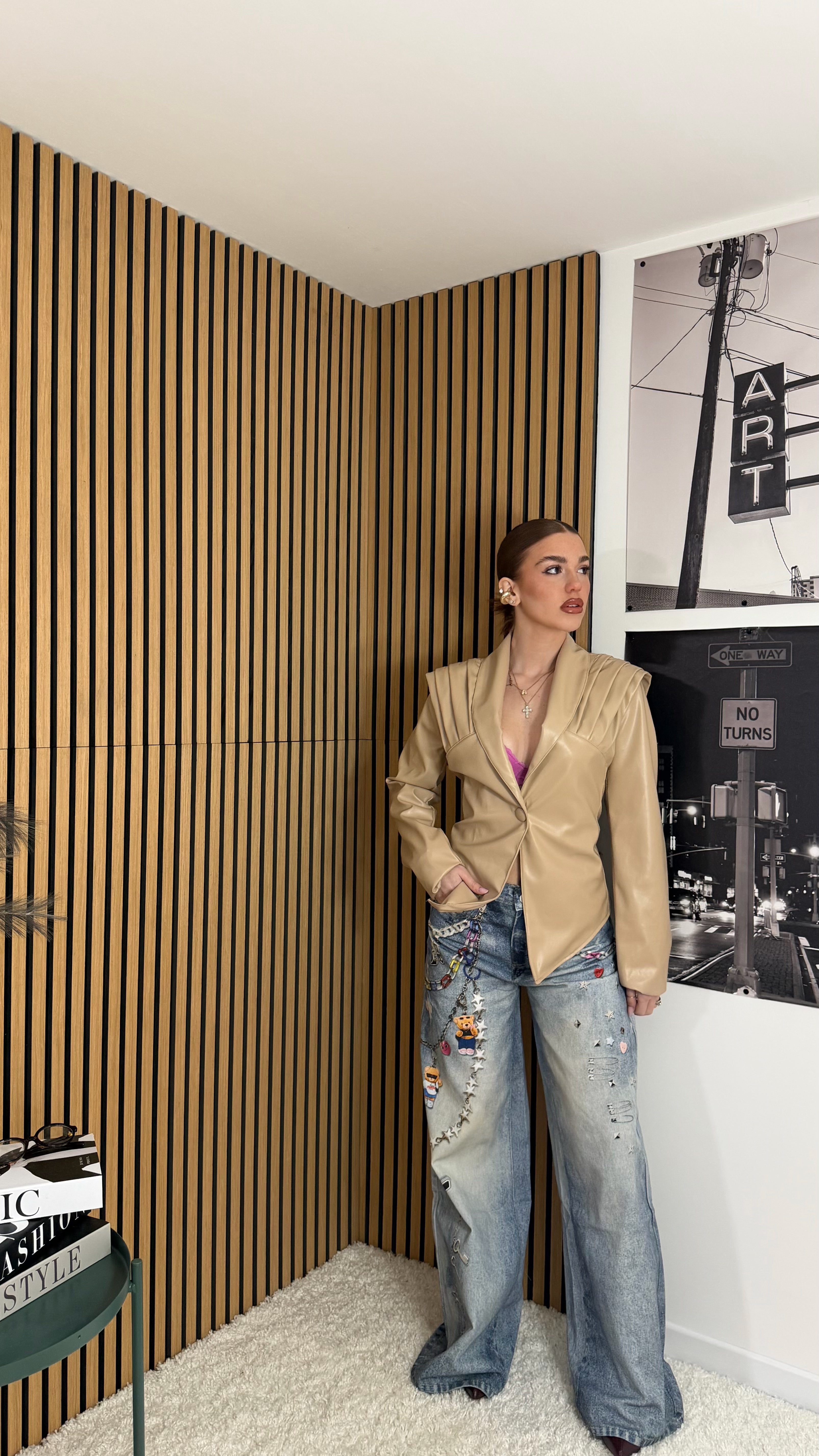 TRENCH IN PELLE BEGIE