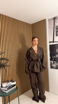 COORDINATO IN DENIM MARRONE