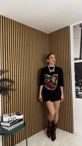 CORSETTO JACQUARD VERDE
