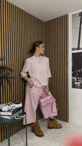 MAGLIA CON SPALLINE ROSA