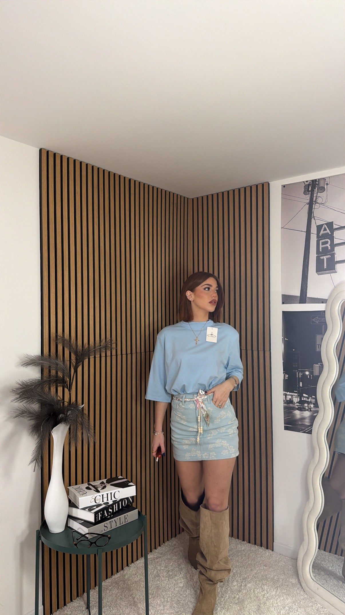 GONNA IN DENIM AZZURRA