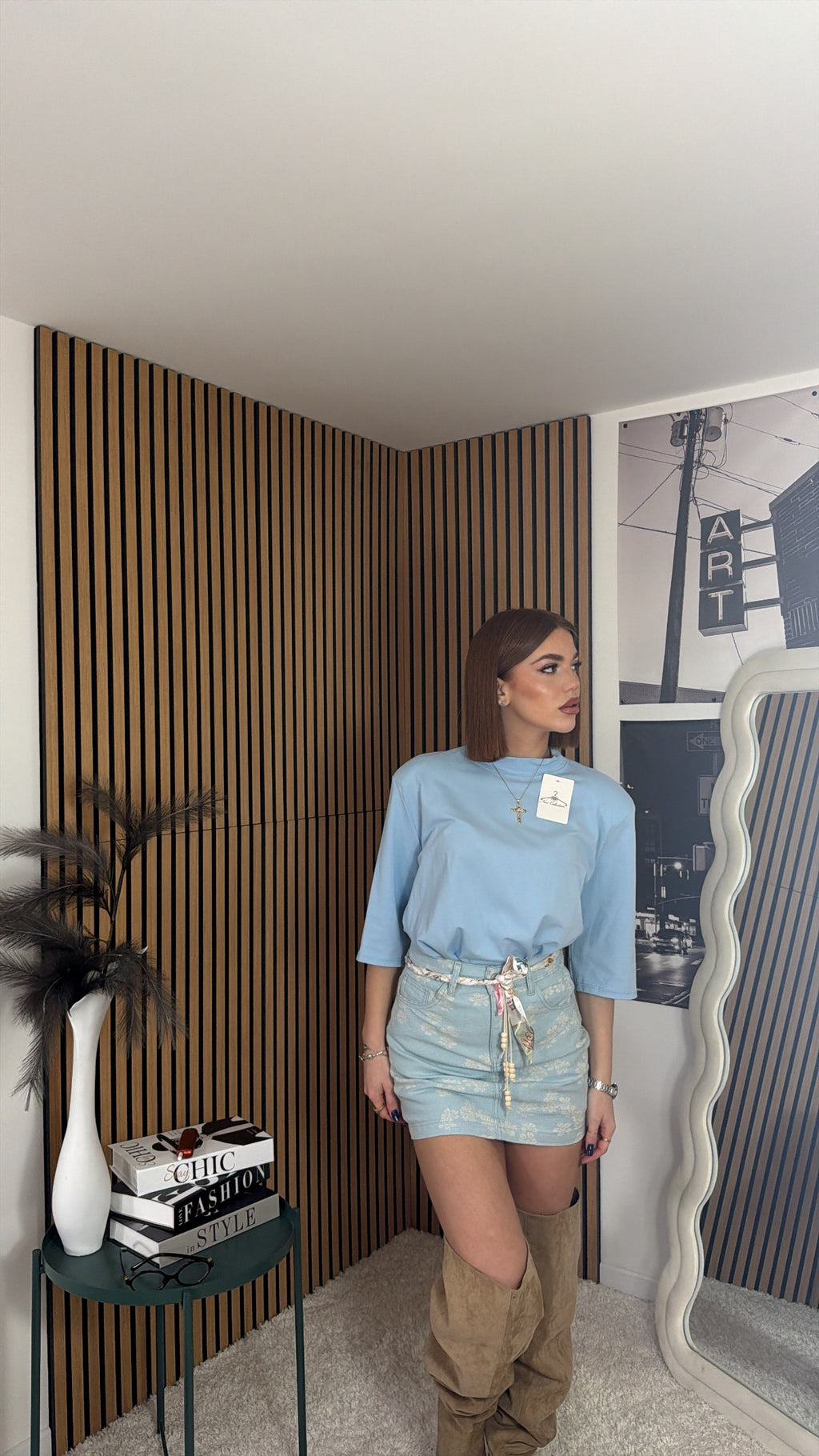 GONNA IN DENIM AZZURRA