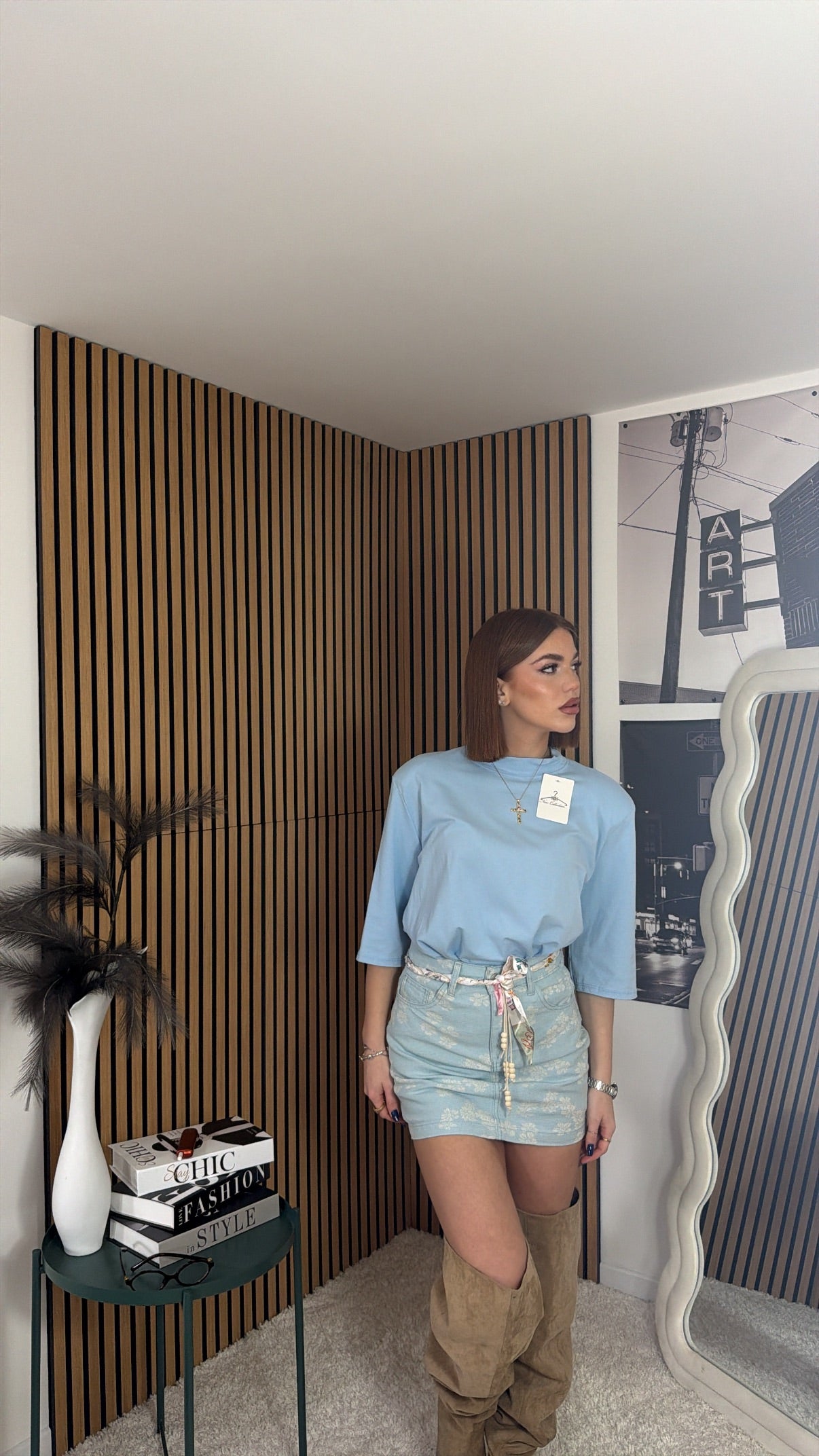 GONNA IN DENIM AZZURRA