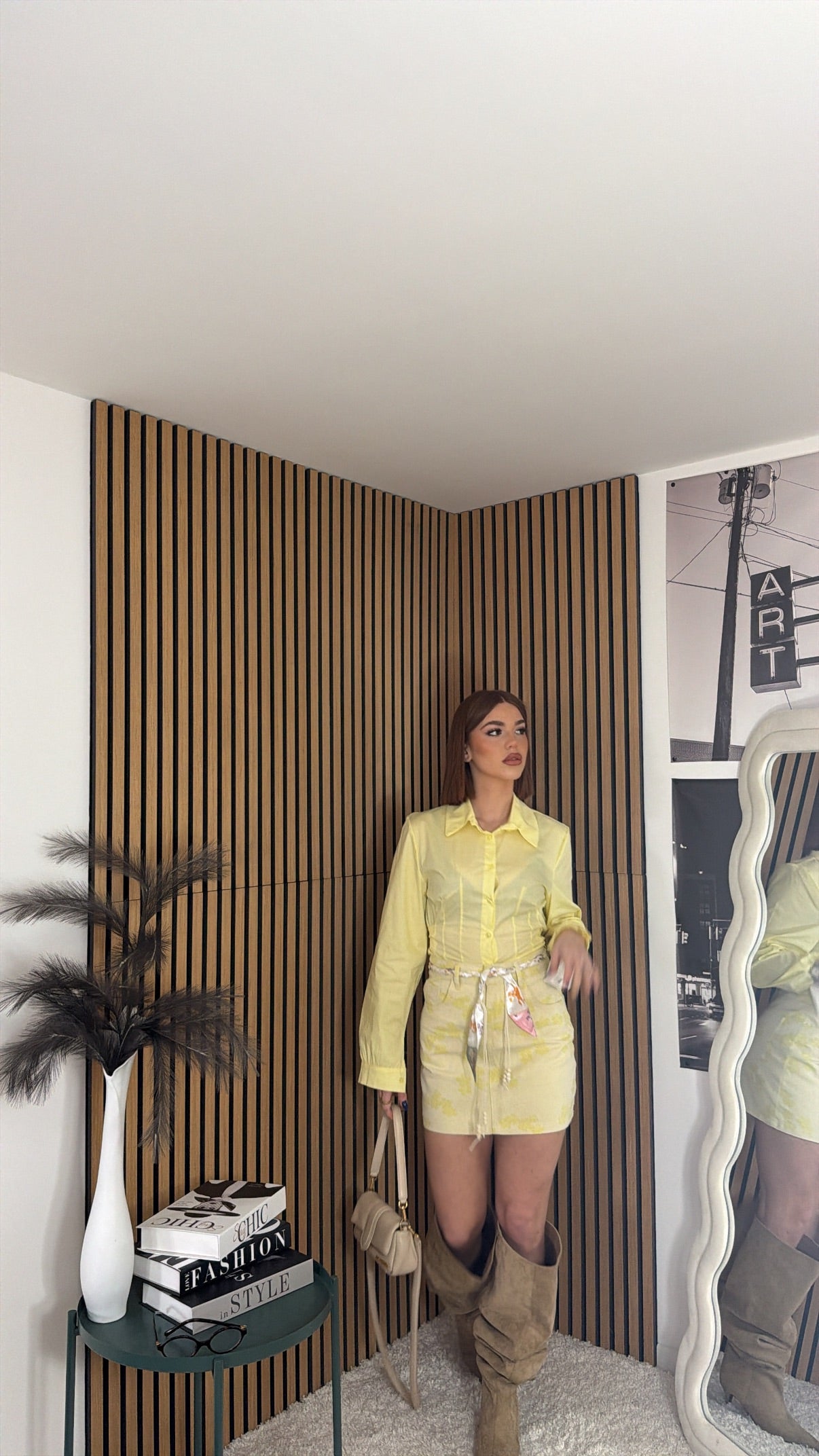 GONNA IN DENIM GIALLA