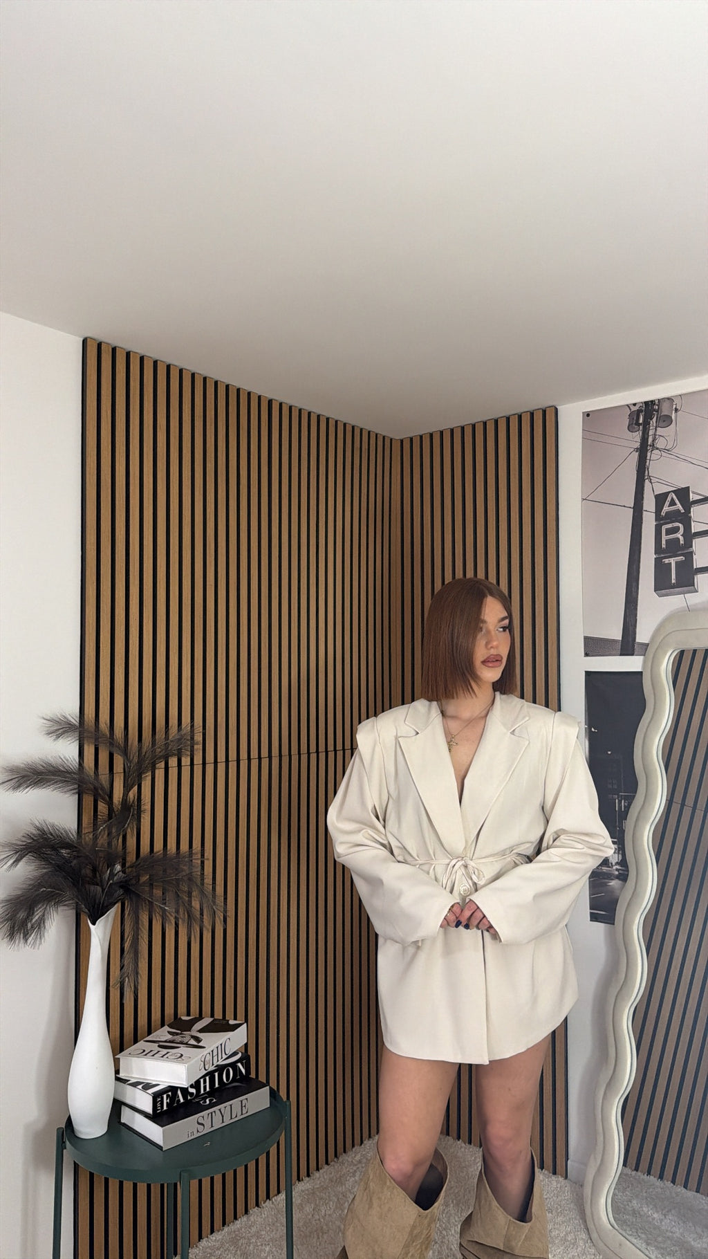 BLAZER CON FIOCCO BEIGE